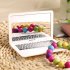 Creative Portable Mirror Cosmetic Mini Apple Laptop Shaped Mirror Gift Travel Ornament Rose gold