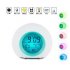 Creative Spherical 7 Colors Changing Light Natural Sound Alarm Clock Rose red