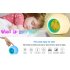Creative Spherical 7 Colors Changing Light Natural Sound Alarm Clock Green
