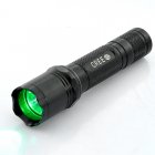 Cree R5 Green LED light with clicky switch  gun pressure switch  18650 battery and charger  Perfect for stealth operations  night fishing and detecting insects 