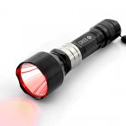 Cree R5 red LED light with clicky switch  gun pressure switch  18650 battery and charger  Throws a bright 300 lumen Red light 