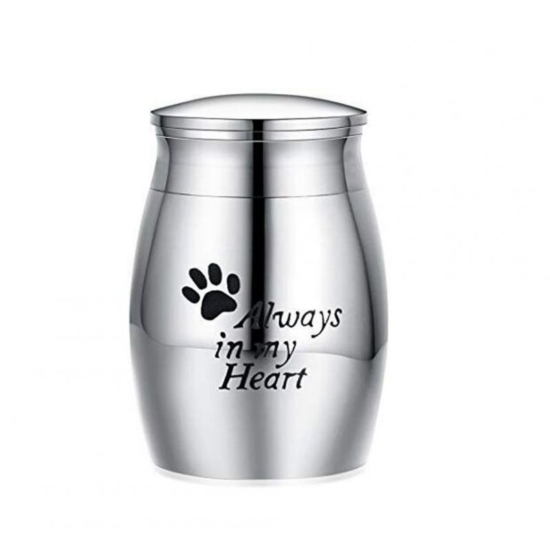 Cremation Urn for Pet Ashes Keepsake Miniature Burial Funeral Urns for Sharing Ashes Dogs Cats Paw print alphabet_30 * 20MM