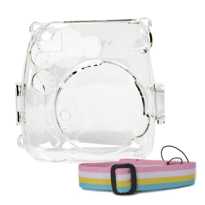 Crystal Transparent Protective Case Cover Pouch Shoulder Strap for Fuji Fujifilm Instax Camera Mini 9 8 8+Instant Accessories Transparent