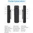 Cs05 Hd Back Clip Camera Video Recorder Camcorder Infrared Night Vision Wifi Motion Detection Dv Cam Cs05 Black