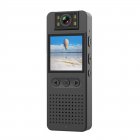 Cs06 HD Video Recorder Rotatable Lens Back Clip Camera Infrared Night Vision Wifi Motion Detection Dv Cam Black