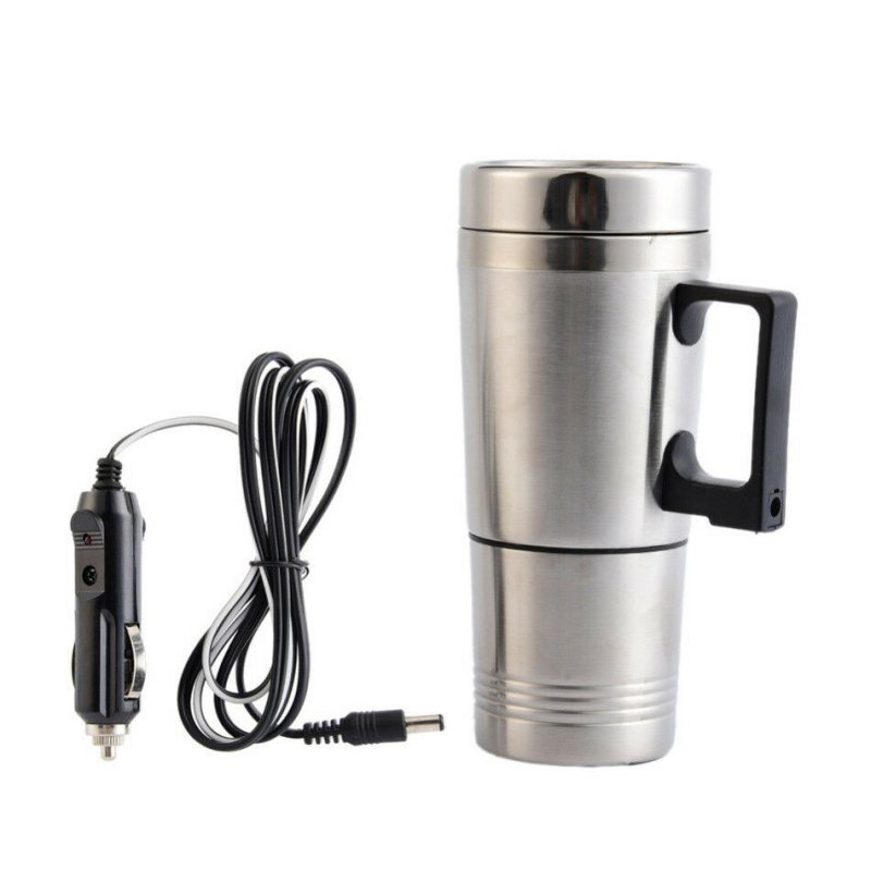 Travel Car Heating Cup Coffee Maker Portable Pot Heated Thermos Mug Kettle  12V