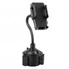 Cup Holder Phone Mount For Car Adjustable Stable Long Arm Cell Phone Holder Cradle Universal Navigation Rack black