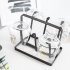 Cup Holder Wrought Iron Coffee Cup Glass Storage Rack Wine Glass Drain Cup Holder Brown