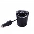 Cup Shaped Dual USB Car Charger Bluetooth Hands free Phone Car Bluetooth MP3 Player black