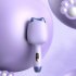Curling Iron Wand 32mm Negative Ion Egg Roll Hair Crimper Cute Cat Ear Shape Adjustable Temperature Hair Waver Purple