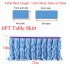 Curly Mermaid Color Tulle Table Skirt for Wedding Party Decoration 9FT
