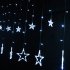 Curtain Light Fairy Star 2m 138 leds Linkable Window Curtain String Light for Wedding Christmas Party Home Kitchen Curtains Window Decor Yellow