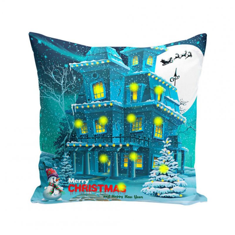 Cushion Cover Led Light Merry Christmas X-max Glow Throw Led Pillow Case Super Sofa Pillow case Cushion Pillowcase
