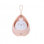 Cute Animal Night Light With Sensor Control Usb Rechargeable Silicone Led Wall Lamps For Kids Bedroom Rabbit-pink