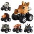Cute Animal Shape Model Mini Pull Back Car Vehicle Toy Early Educational Toy Perfect Gift White tiger