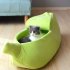 Cute Banana Peel Shape Pet Nest Warm House for Dog Cat Winter Sleeping yellow small