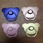 Cute Bear Portable Universal Metal Finger Ring Phone Holder 360   Rotating Bracket for iPhone Samsung Random Color