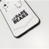 Cute Cartoon Bear Embroidery Leather Phone Case with Card Pocket for iPhone