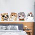 Cute Cartoon Cat Pattern Removable Wall Sticker for Kids Room Cabinet Refrigerator Decor FX107A