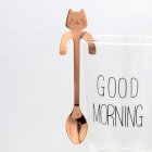 Cute Cartoon Cat Stainless Steel Tea Coffee Spoon Ice Cream Cutlery TablewareYJ1I