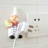 Cute Cartoon Chef Shape Power Plug Storage Hook Creative Nail free Wall Hook Decoration Chef foot shape