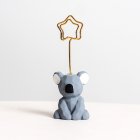 Cute Cartoon Note Holder Clip Card Holder Desktop Message Folder Photo Clip Mini Animals Resin Message Clip Ornament Crafts Koala