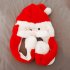 Cute Cartoon Pinch Ears Moveable Airbag Cap Warm Hat Santa Claus Elk for Christmas Gift Decorative Props elk With Light