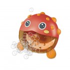 Cute Cartoon Puffer Fish Bath Toy Bubble Machine With Music Automatically Bubble Blowing Toys For Kids Gifts