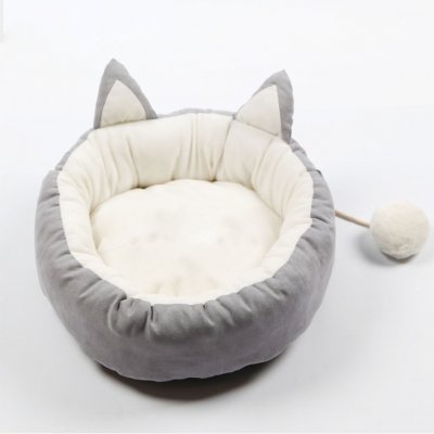 Wholesale Cute Cartoon Round Pet Dog Cat Sleeping Bed Warm