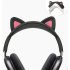 Cute Cat Ears Protector  Covers Wireless Bluetooth Soft Silicone Headphone Protectors Compatible For Airpods Max T5 black