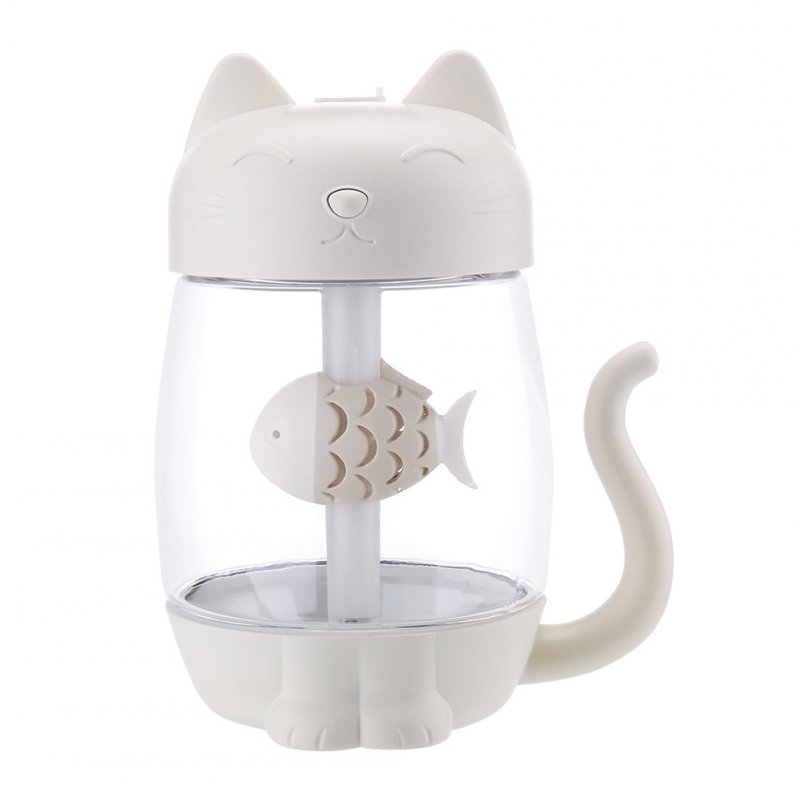 Cute Cat Humidifier Office Home Mini USB Humidifier 3 in 1 Humidifier white