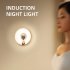 Cute Cat Motion Sensor Night Light Rechargeable Magnetic Nightlights Adjustable Brightness Cartoon Cat Led Lamp USB Charging  For Hallway Bedroom Nursery pink