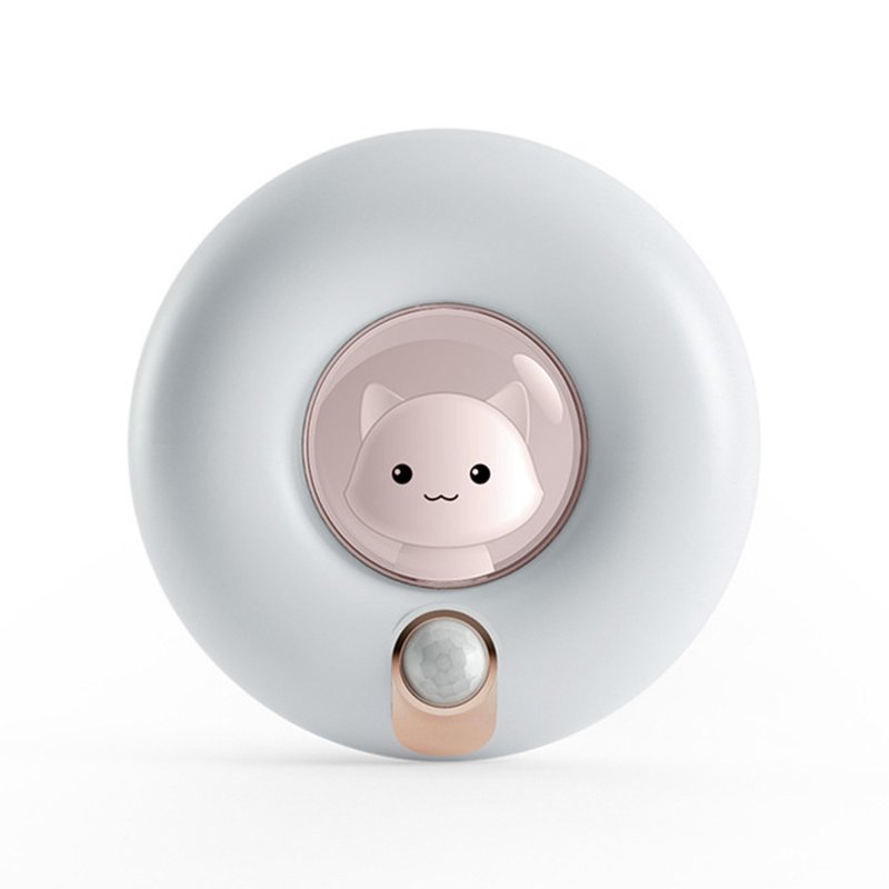 Cute Cat Motion Sensor Night Light Rechargeable Magnetic Nightlights Adjustable Brightness Cartoon Cat Led Lamp USB Charging For Hallway Bedroom Nursery pink