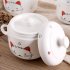 Cute Ceramics Stew with Two Ears Microwave Oven Pressure Cooker Available for Kitchen Cooking Medium