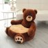 Cute Children Cartoon Plush  Sofa Various Animal Shapes Soft Comfortable Portable Chair Stuffed Toy Holiday Gifts For Kids Girls Dark brown bear