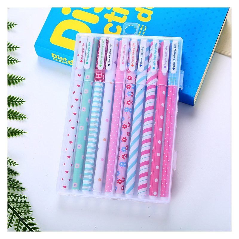 Cute Color Pens For Girls Colorful Gel Ink Pen Kit Multi-color Roller Ball Pens