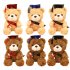 Cute Doctor Cap Bear Doll Graduation Bear Plush Doll Stuffed Plush Toys For Birthday Graduate Gifts For Student Kids red hat B 23cm