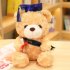 Cute Doctor Cap Bear Doll Graduation Bear Plush Doll Stuffed Plush Toys For Birthday Graduate Gifts For Student Kids red hat B 23cm