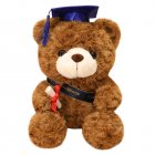 Cute Doctor Cap Bear Doll Graduation Bear Plush Doll Stuffed Plush Toys For Birthday Graduate Gifts For Student Kids blue hat B 23cm