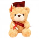 Cute Doctor Cap Bear Doll Graduation Bear Plush Doll Stuffed Plush Toys For Birthday Graduate Gifts For Student Kids red hat A 28cm