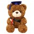 Cute Doctor Cap Bear Doll Graduation Bear Plush Doll Stuffed Plush Toys For Birthday Graduate Gifts For Student Kids black hat B 28cm