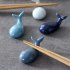 Cute Dolphin Porcelain Chopstick  Rack Holder Home Table Decorative Ornaments Style two