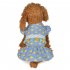 Cute Dot Printing Tassel Dress for Pet Dogs Summer Spring Outdoor Wear blue XL