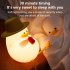 Cute Duck Night Light 3 level Brightness Adjustment Color Changing Timing Children Sleeping Lamp without Hat