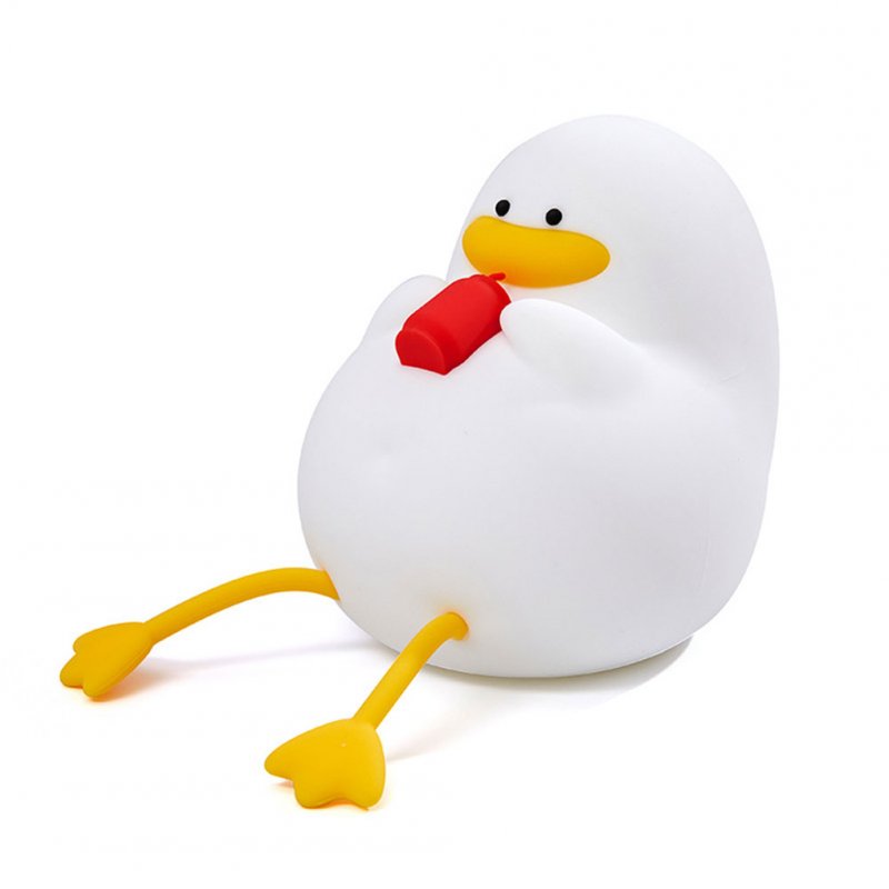 Cute Duck Night Light 3-level Brightness Adjustment Color Changing Timing