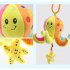 Cute Fashion Baby Cartoon Plush Marine Creature Dolls Puzzle Cartoon Pulling Bell Marine Animal Toys