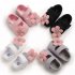 Cute Flower Soft Sole Non Slip Prewalker Princess Shoes for Kids Baby Toddler Girls white Inside length 11 cm