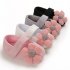 Cute Flower Soft Sole Non Slip Prewalker Princess Shoes for Kids Baby Toddler Girls Pink 13 cm inside length