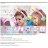 Cute Kids Cat Ear Headphones Wired Adjustable for Boys Girls Tablet Kids Headband Earphone Foldable Over On Ear Game Headset  Black purple