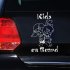 Cute Kids On Board Cartoon Warning Car Sticker Window Decoration Vinyl Decal White